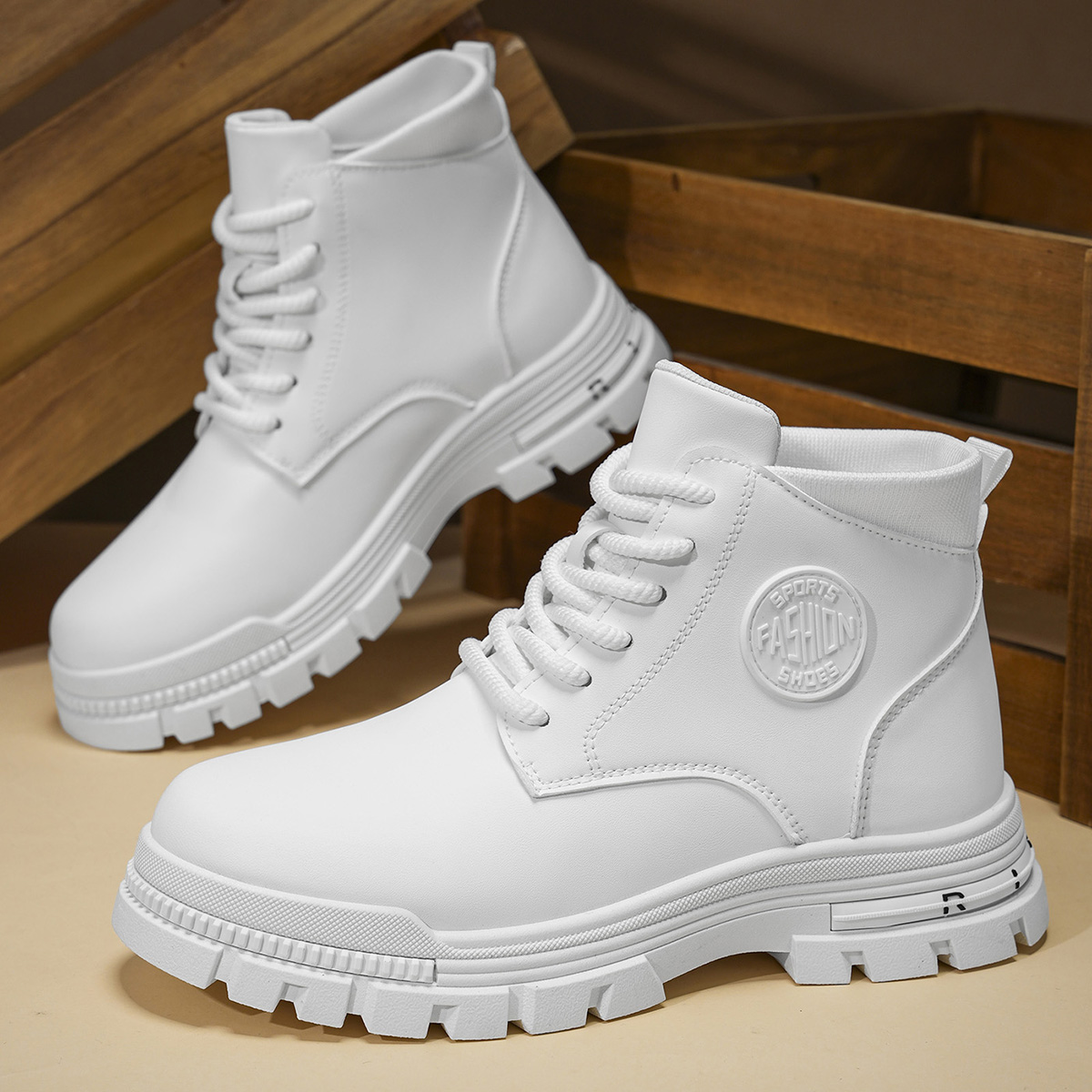 Winter Clothing Material - Bottes de moto blanches toutes saisons