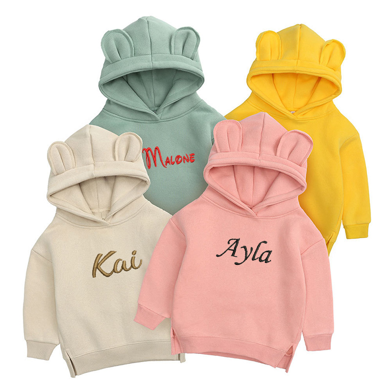 Winter Under Clothing - Sweat à capuche ours brodé personnalisé
