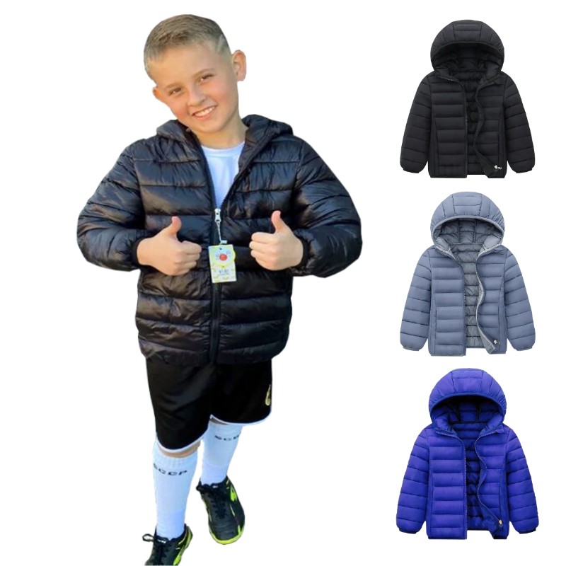 Winter Clothing Boys - Doudounes légères à capuche pour enfants,