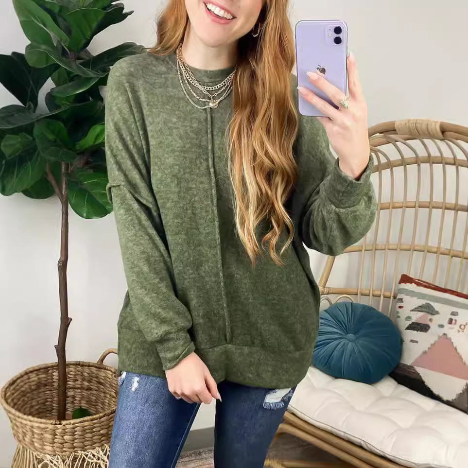 Winter Under Clothing - Nouveau pull ample à col rond