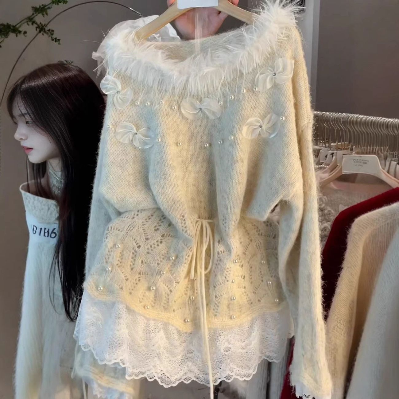 Winter Clothing Aesthetic - Pull Y2K d'hiver, style Harajuku, ample,