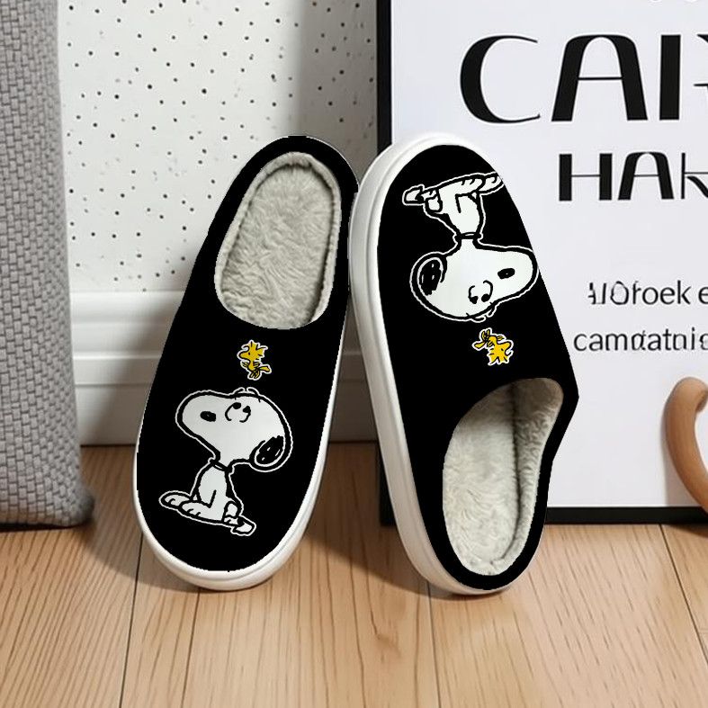 Winter Clothing Japan - Pantoufles en coton Snoopy Peanuts mignonnes,
