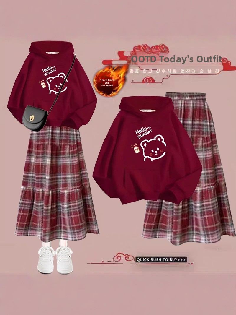 Winter Under Clothing - Ensemble de robe rouge du Nouvel
