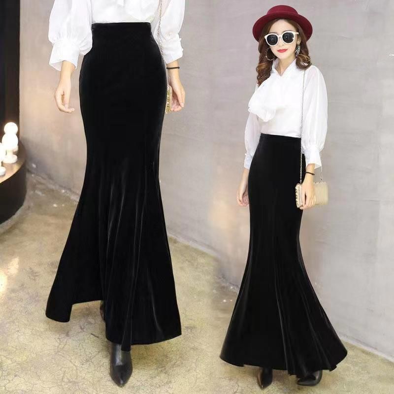 Jupe sirène taille haute en ve - Winter Clothing Aesthetic avis et prix