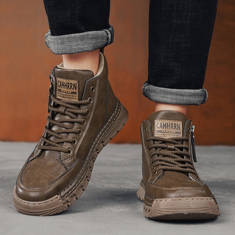 Bottes hautes en cuir pour hom - Winter Clothing Material avis et prix