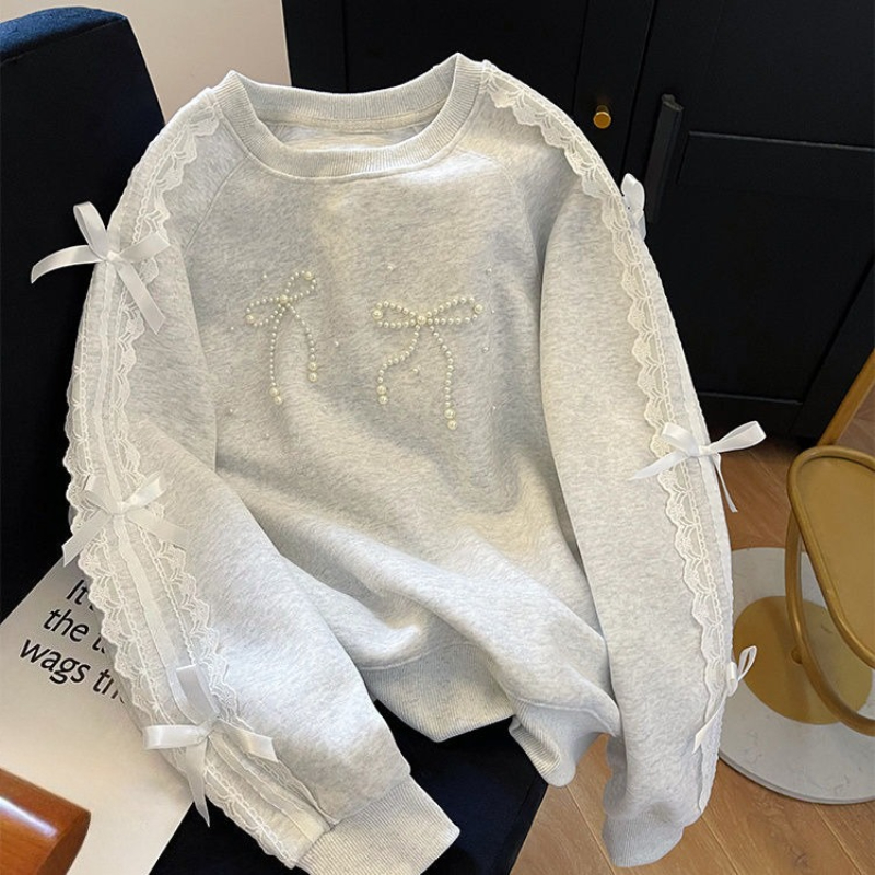 Col rond perle femmes sweats 2 - Winter Clothing Trends 2025 Women'S avis et prix