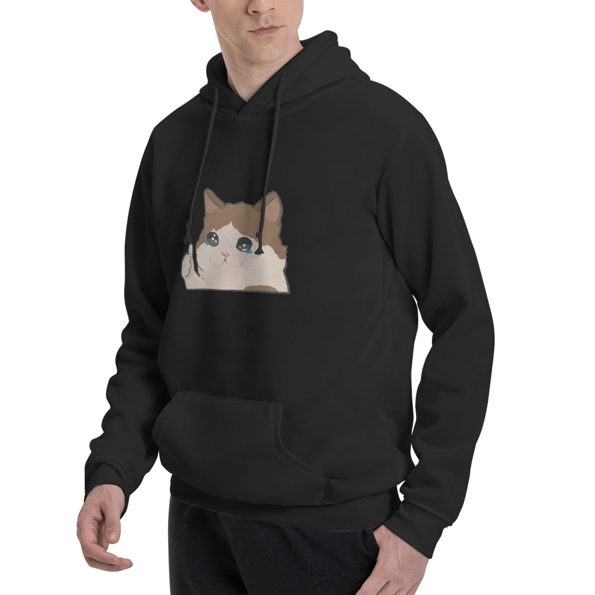 Pleurer chat Meme sweat à capu - Winter Clothing Meme avis et prix
